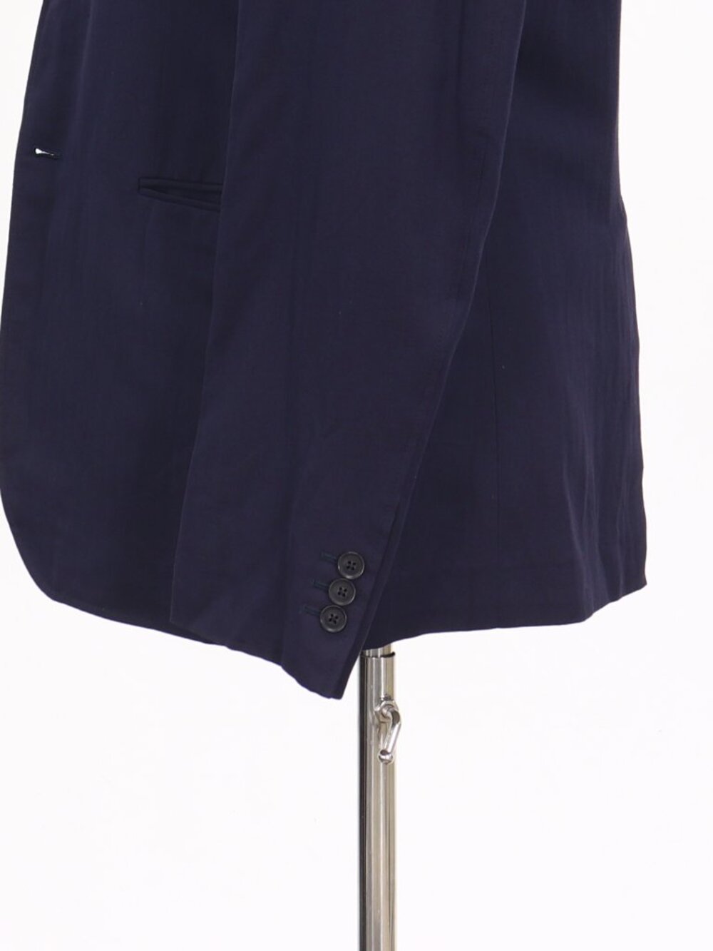Caruso 44R Navy Blazer Sport Coat Jacket 2-Button Herringbone Y925 - Picture 6 of 11